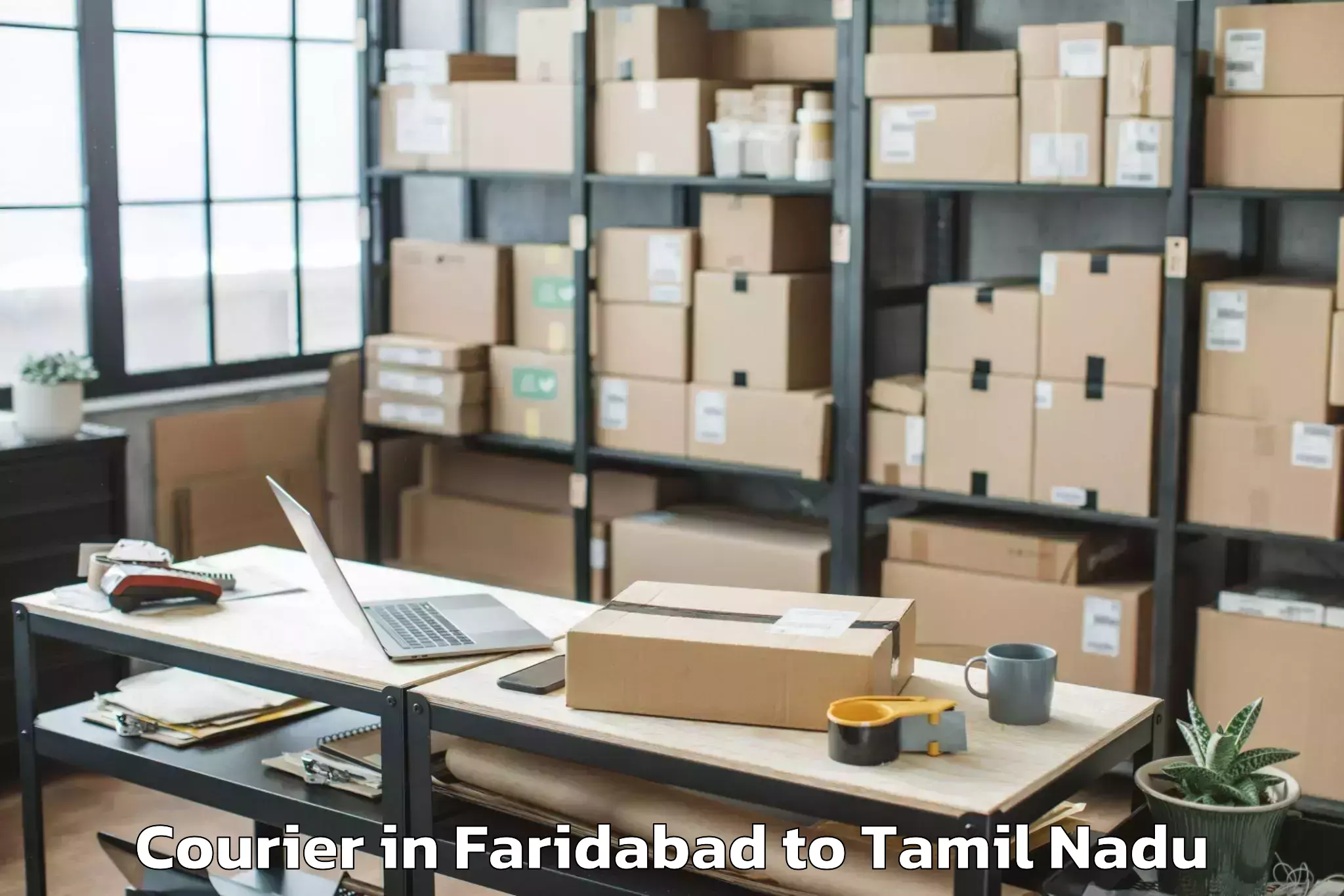 Hassle-Free Faridabad to Kamarajar Port Courier